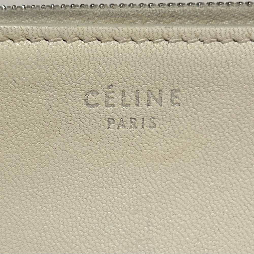 Celine Ivory & Purple Leather Keychain Wristlet - Picture 7 of 14